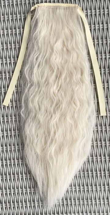 Premium Ultra włosy doczepiane, platynowy blond, kycyk, fale 224.