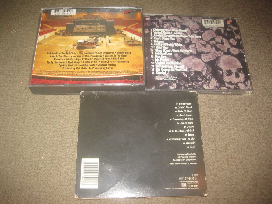 3 CDs dos "Slayer"