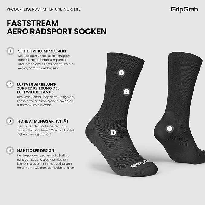 Skarpetki kolarskie GripGrab FastStream Aero 41–44
