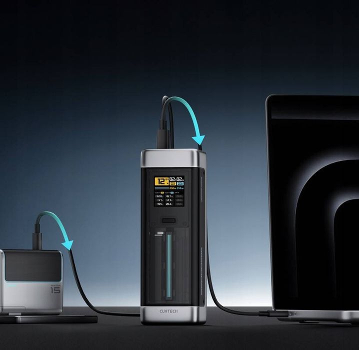 Супершвидкий павербанк CUKTECH 210W 25000 mAh 2x USB-C 1x USB-A PD 3.1