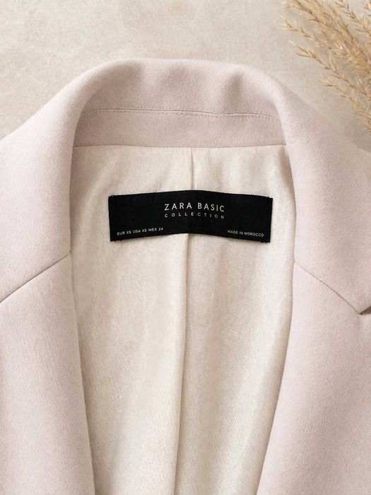 Płaszcz damski Zara Hit beżowy XS