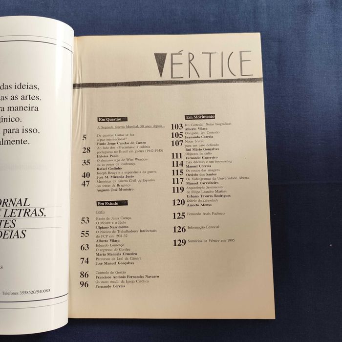 Revista Vértice 70 - Janeiro-Fevereiro 1996
