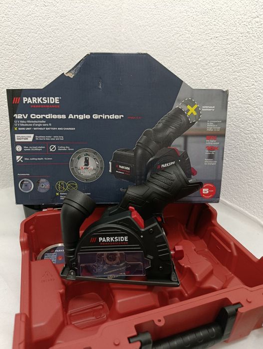 Акумулятор кутова PARKSIDE PPWSA 12 A1, міні болгарка парксайд 76мм