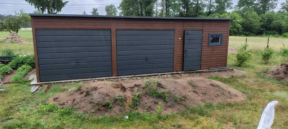 Garaż Blaszany, Blaszak  9 x 6 Orzech!