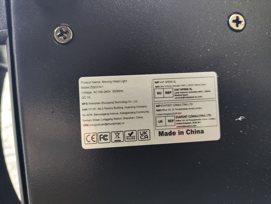 150 Вт рухома головка світлодіодна DMX512 точковий промінь RGBW