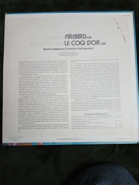 Igor Stravinsky - Firebird Suite / Le Coq D'Or Suite - 1976