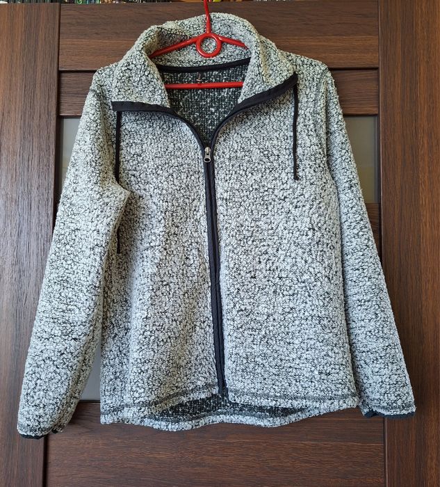 Bluza rozpinana damska szaro-czarna L