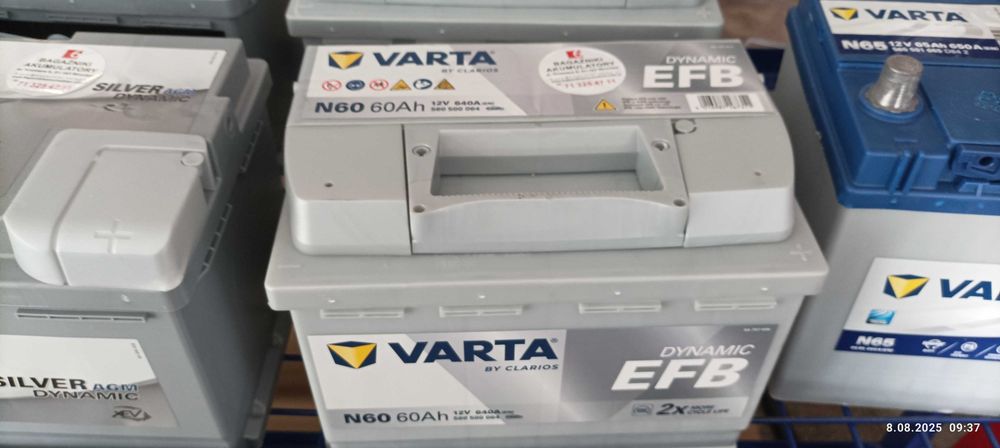 AKUMULATOR VARTA N60 60Ah start-stop EFB Fiat Nissan VW Wrocław