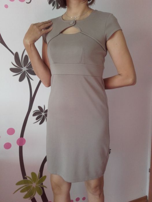 Sukienka beżowa Bon Prix r. 36