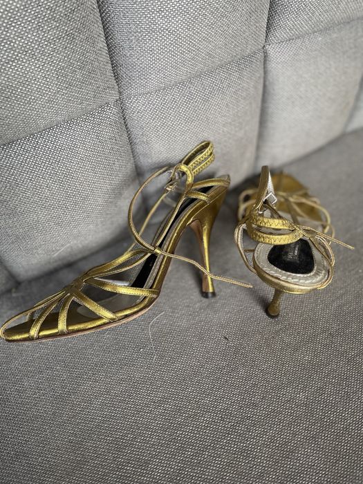 Złote sandałki Dolce &Gabbana