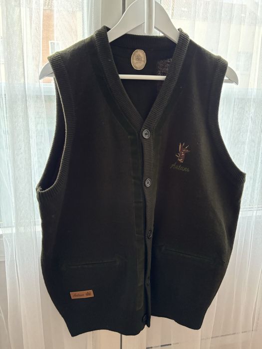 Colete de malha verde