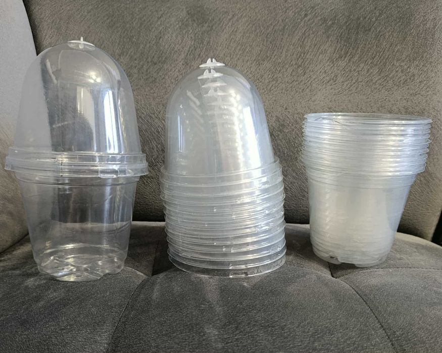 Doniczki do sadzonek z pokrywką wentylacyjną 12szt