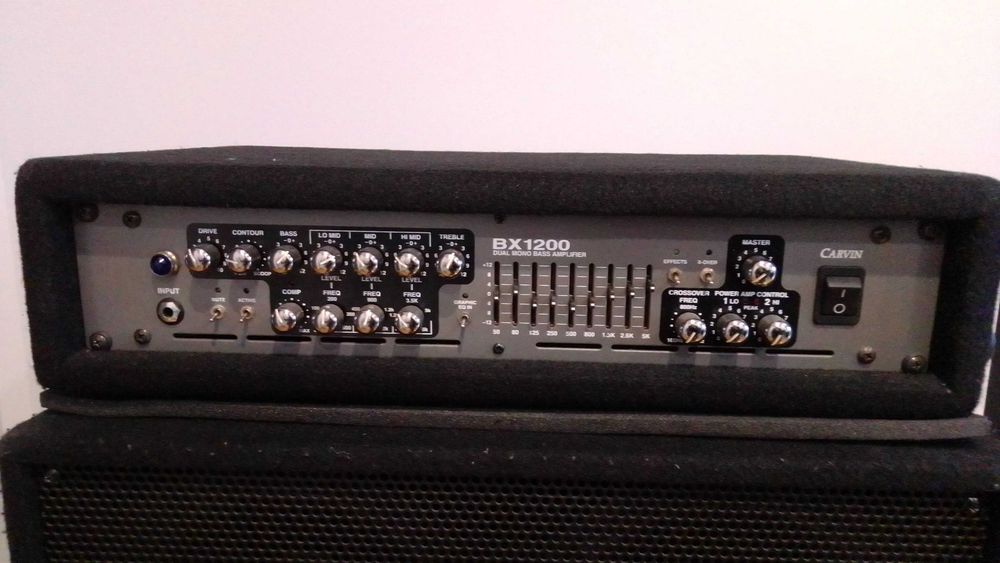 Wzmacniacz basowy Carvin BX1200 + kolumna basowa Carvin NB410 NEO ...