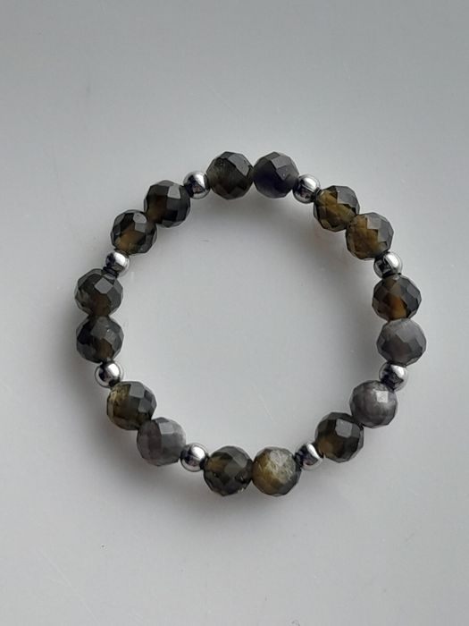 Obsydian Kamienie naturalne Pierścionek regulowany