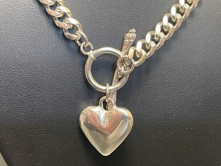 Srebrny naszyjnik Heart Toggle Necklace 925 56,92 gram 47cm