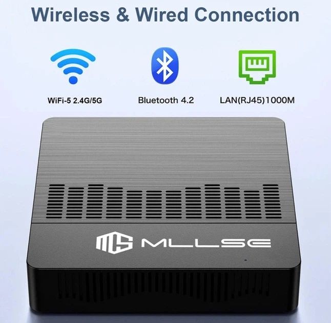 Міні ПК MLLSE M2 Air Mini PC Intel N4000 / 6GB RAM / 128GB ROM / Windo