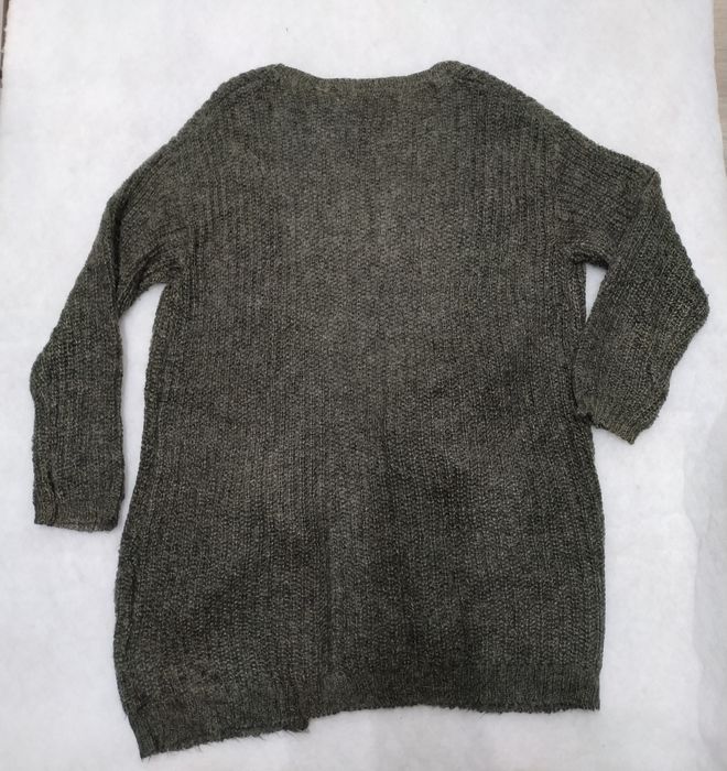 Kardigan damski, oversize, S, ciemna zieleń, Marie Philippe, moher