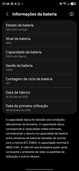 samsung S25 ultra 5G - bateria 100%