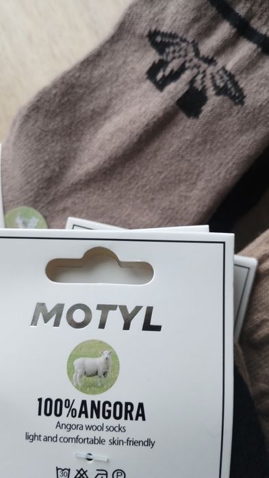5×damskie skarpetki długie wełniane 35-38