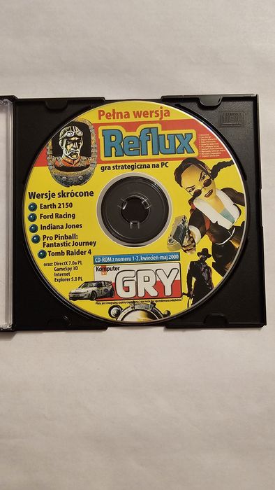 Sama płyta z gazety Komputer Świat Gry 1-2/2000 . Pełna wersja Reflux