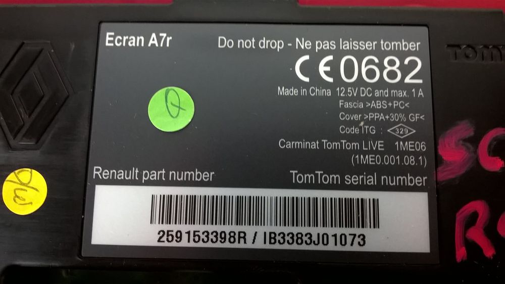 Ecra / Display GPS 259153398R - RENAULT SCÉNIC III