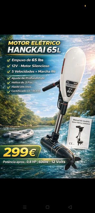 Barco Motor Elétrico 299€. Oferta Bolsa. Oportunidades