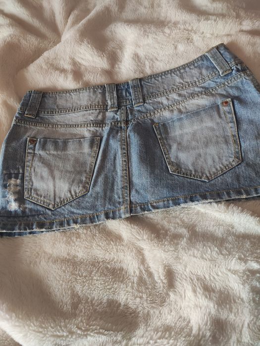 Spódniczka jeans mini stan idealny S M
