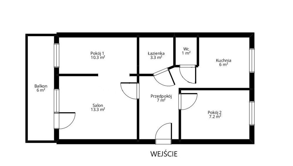Mieszkanie 3-pokojowe, 48,9 m² – ul. Bociania / Czuby