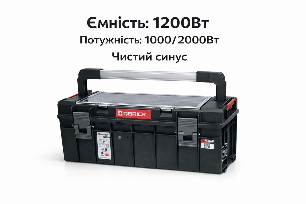 ЕнергоБокс Зарядна Станція з чистим синусом 1.2 1.8 кВт ecoflow blueti