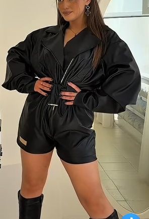 Kurtka damska wiosenna Ricco& Bella RB, Bomberka,czarna , komplet z sp