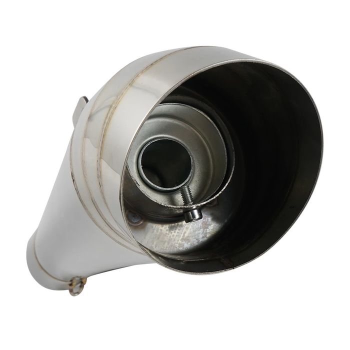 Ponteira escape aço inoxidável 39 cm moto cafe racer