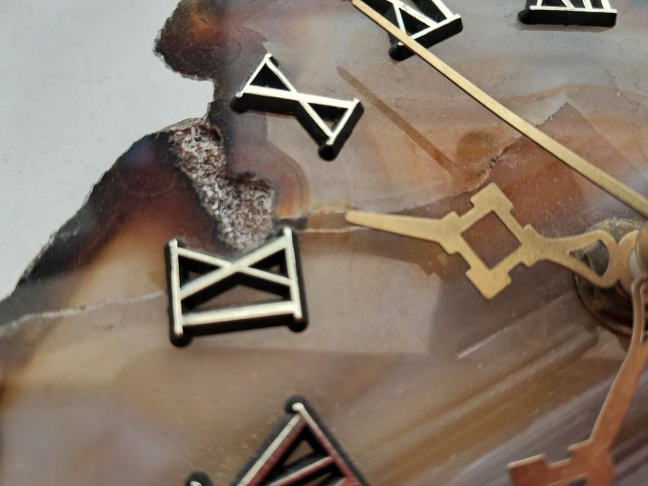 Vertage Zegar ścienny z kamienia naturalnego agatu