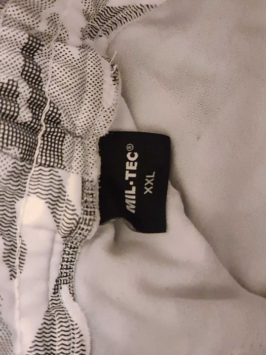 spodnie dresowe Mil-Tec r. XXL szaro-czarne moro, stan bdb+