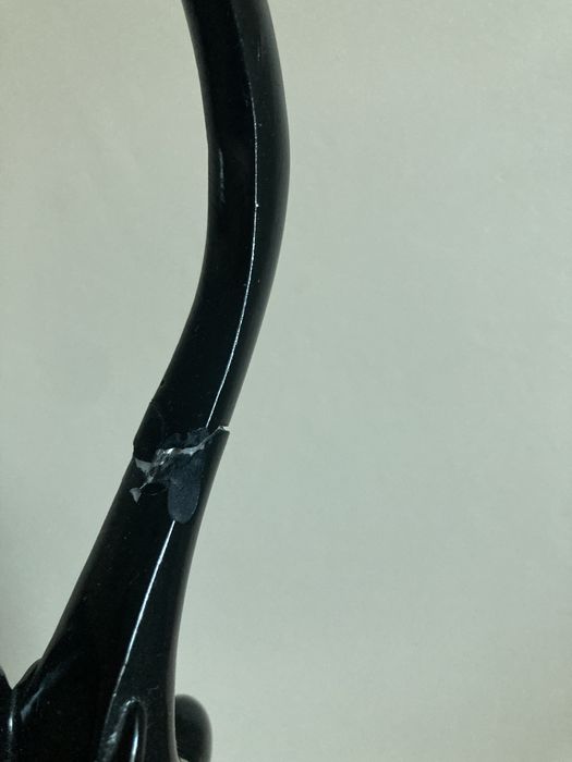 dwa wysokie czarne słonie, 46,5 cm, figurka
