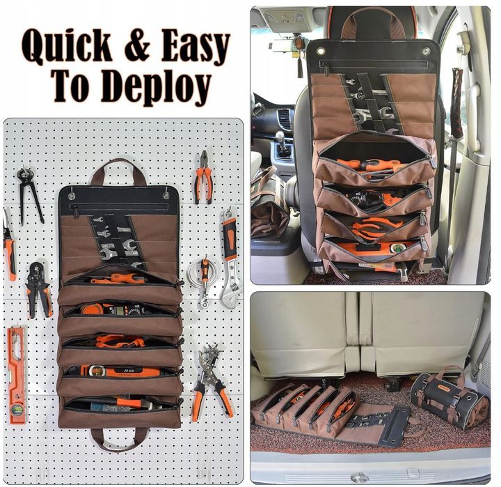 Welkinland Wytrzymała Woskowana Z Płótna - 15-Kieszeniowy Na Narzędzia