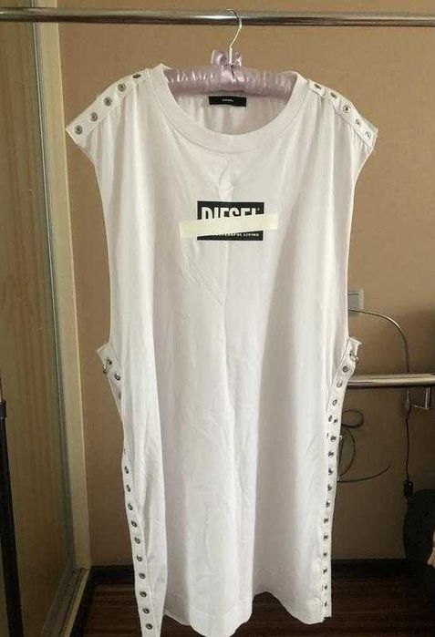 Diesel женская удлиненная майка, майка платье сукня-майка Дізель