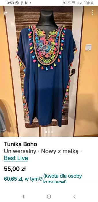 Tunika w stylu boho