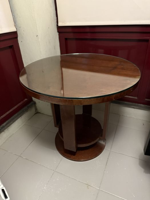 Mesa de apoio artdeco em madeira