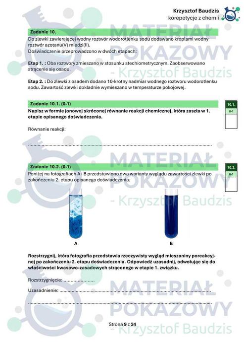 Korepetycje Chemia | Doświadczenia chemiczne | Matura 2027