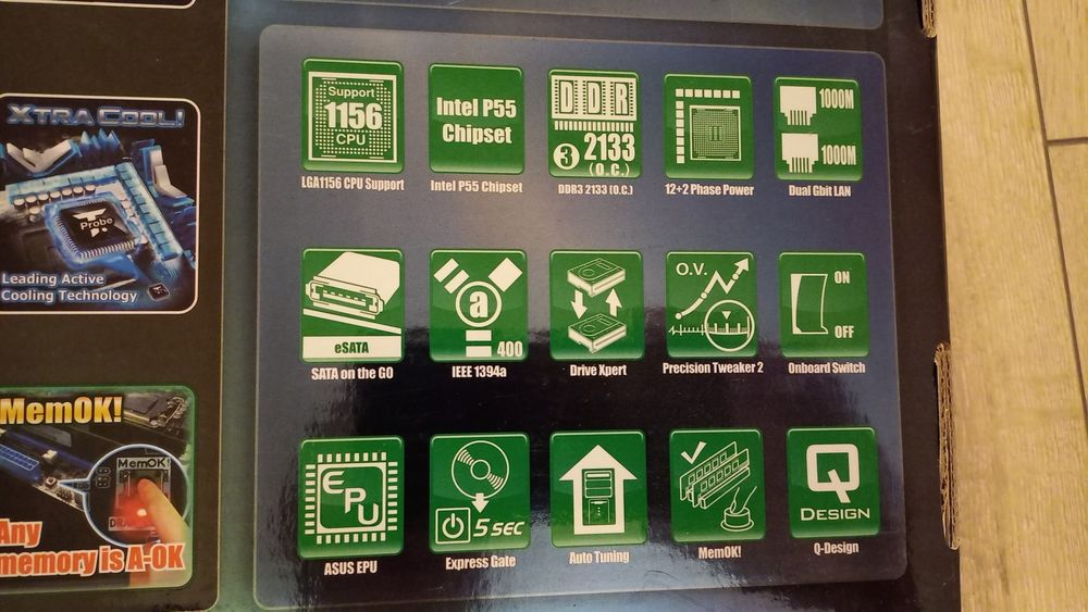 Płyta głowna Asus P7P55D EVO+ procesor intel core i7-860 2.80 GHz, LCA