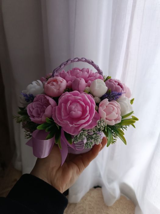 Квіти з мила. Ароматне мило ручної роботи.