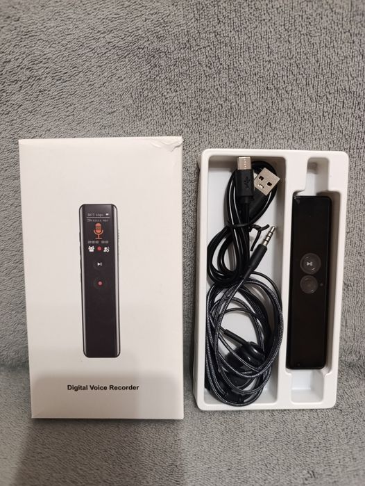 Цифровий диктофон Digital Voice Recorder R1 64 ГБ шумозаглушенням чорний HD запис MP3 плеєр для лекцій та зустрічей Новий!