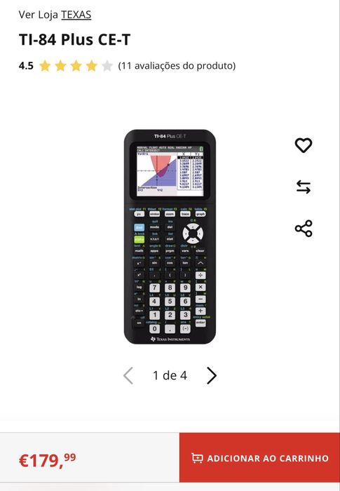 Calculadora Texas (TI-84 Plus CE-T)