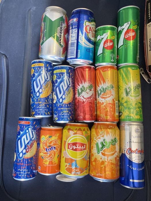 Lote de 14 latas vazias Arabes e Mexico