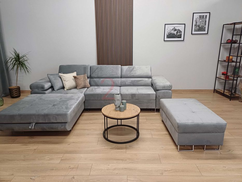 Narożnik ALEX Rogówka Kanapa Sofa do Salonu USB Łóżko + GRATIS