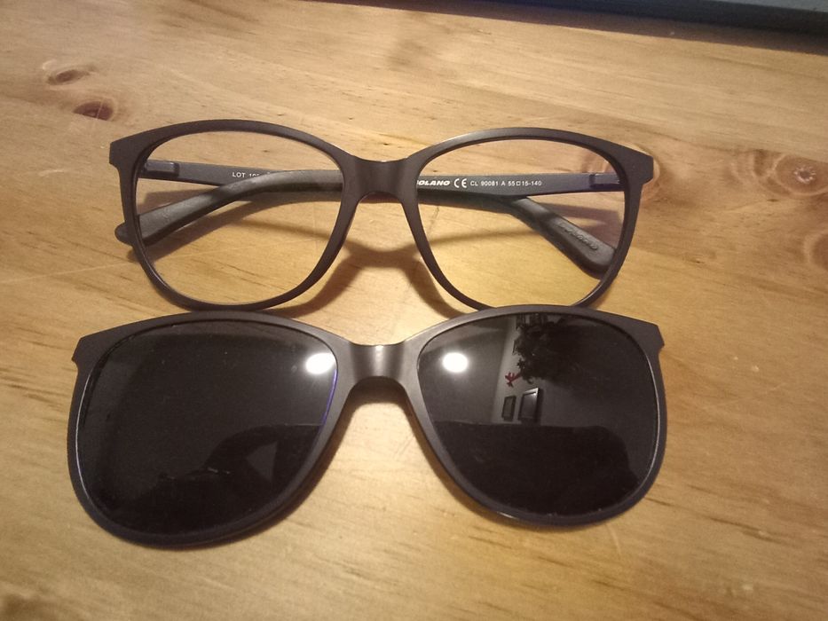 Oprawy okularowe solano damskie z nakładkami przeciwsłonecznymi