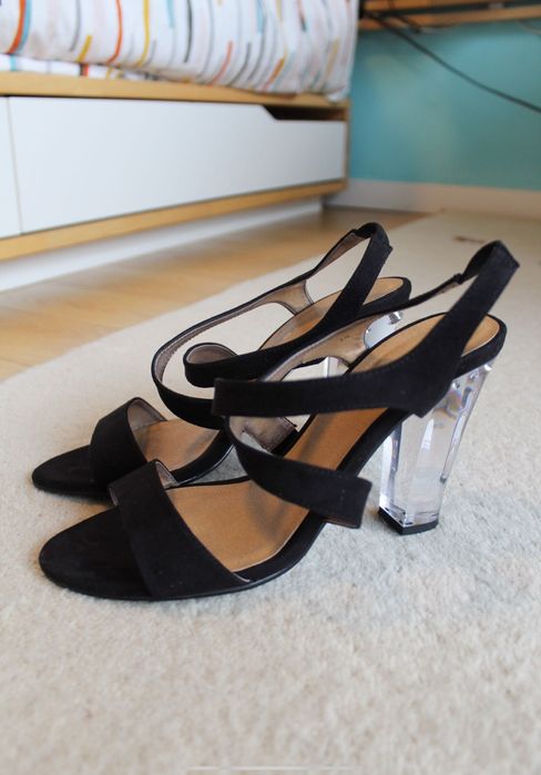 Sandálias salto alto pretas (38) La Redoute