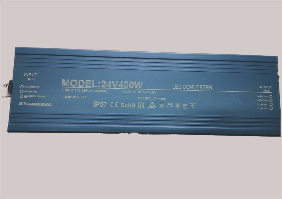 Блок живлення гермет. 400W 24V 16.6A IP67