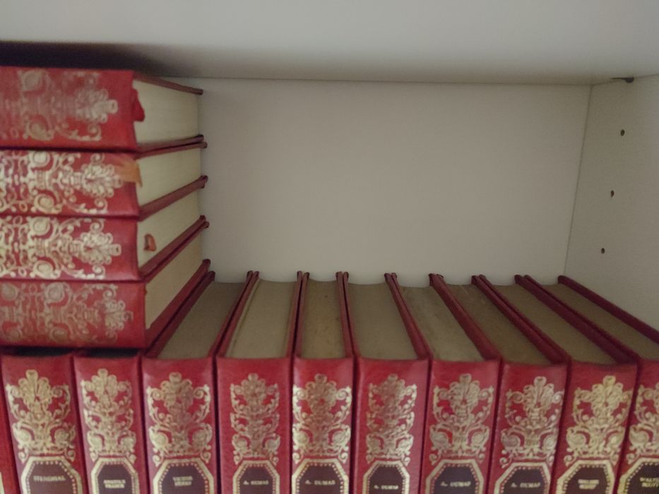 Coleção de livros encadernados