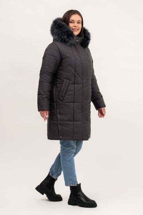 Женская стильная зимняя куртка пуховик. 50 -62р